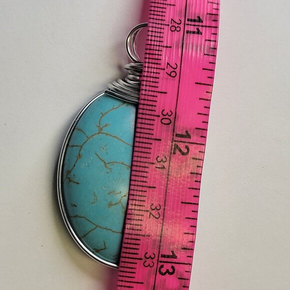 Turquoise Sterling Silver Pendant - Picture 8 of 13